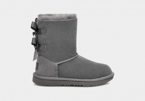 Ugg Bailey Bow II Kids' Boots Grey | KMOHAVL-45