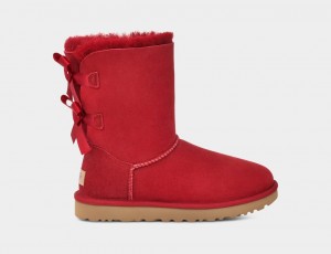 Ugg Bailey Bow II Women's Boots Red / Burgundy | YSWIHLO-86