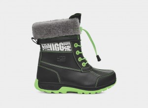 Ugg Butte II CWR Glow Graphic Kids' Boots Black / Green | WJTLGSM-53