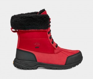 Ugg Butte Men's Boots Red / Black | QZJAOPC-14