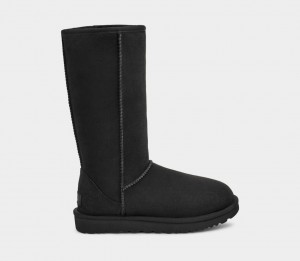 Ugg Classic Tall II Women's Boots Black | WQFVHAB-48