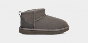 Ugg Classic Ultra Mini Kids' Boots Grey | TMFZBQK-31