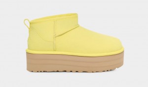 Ugg Classic Ultra Mini Women's Platform Boots Yellow | PSFUKCT-71