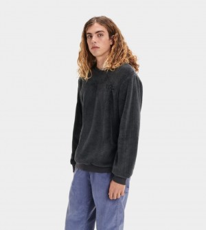 Ugg Coby Pullover Men's Sweatshirt Black | FJEHVZK-07