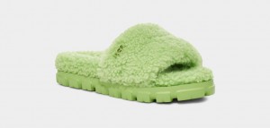 Ugg Cozetta Curly Women's Slippers Green | ZOLTQPM-78