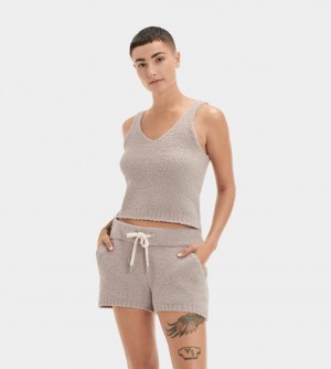 Ugg Dulcie Knit Women's Tops Grey | VXAKYFB-46