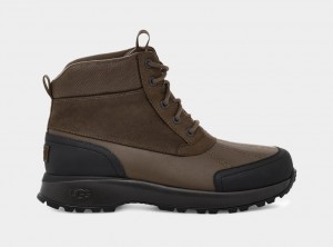 Ugg Emmett Duck Men's Boots Chocolate | KVUQJAL-23