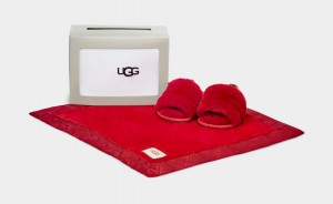 Ugg Fluff Yeah And Lovey Kids' Slippers Red | ORYLTMW-74