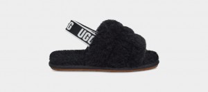 Ugg Fluff Yeah Kids' Slippers Black | GXMPZAB-91