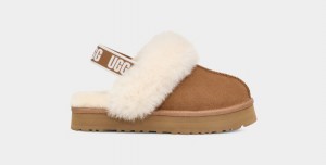 Ugg Funkette Kids' Slippers Brown | SPAHUNT-89