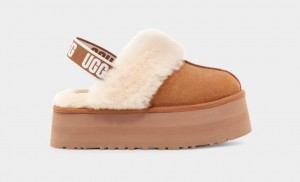 Ugg Funkette Women's Slippers Brown | UZKQALD-90