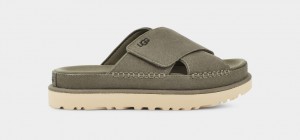 Ugg Goldenstar Cross Women's Slides Green | PWCDRTL-23