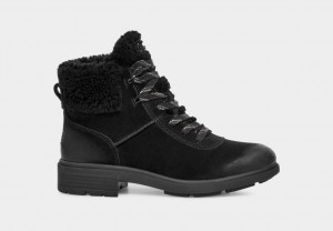 Ugg Harrison Cozy Lace Women's Boots Black | CKEOWAL-24