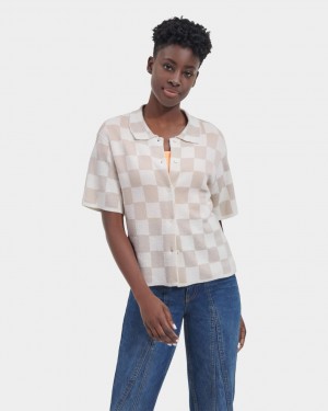 Ugg Jeannie Buttondown Women's Tops Grey | UBNKYWF-86