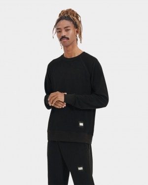 Ugg Kamryn Crewneck Men's Sweatshirt Black | DRZFQLM-98