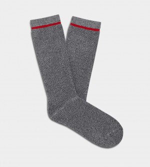 Ugg Kyro Cozy Crew Men's Socks Black | NTLXJSR-85