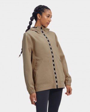 Ugg Lianne Rain Women's Jackets Grey / Brown | KGPUWON-71