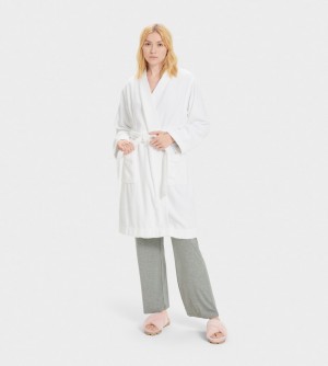 Ugg Lorie Terry Robe Women's Sleepwear White | BHYRIVP-63