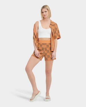 Ugg Maliah Women's Shorts Orange / Brown | NYFOBRE-39