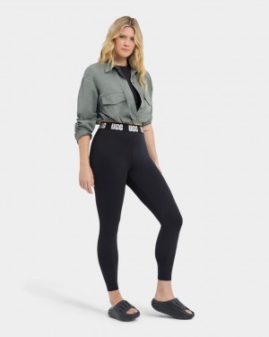 Ugg Mckena Logo Women's Leggings Black | YHPQOBN-64