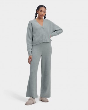 Ugg Nyomi Cropped Women's Cardigan Grey | BCWFLTH-69