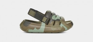 Ugg Sport Yeah Camopop Kids' Sandals Green | YIWGKVX-81