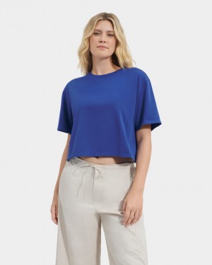 Ugg Tana Cropped Women's Tops Blue | IDXLZES-57