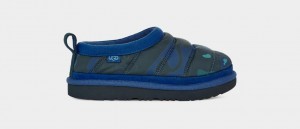 Ugg Tasman LTA Calio Kids' Slippers Olive / Blue | WJEFYCP-85