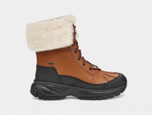 Ugg Yose Fluff Women's Boots Brown | QDHJNRO-84