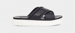 Ugg Zayne Crossband Women's Slides Black | CMHRKLU-02