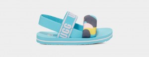 Ugg Zuma Sling Camopop Kids' Sandals Blue | YWVSKPN-26