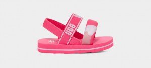 Ugg Zuma Sling Camopop Kids' Sandals Pink | LANXCUM-36