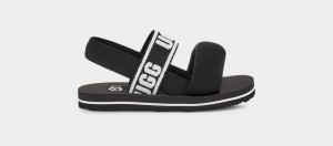 Ugg Zuma Sling Kids' Sandals Black | QZLFCRA-59