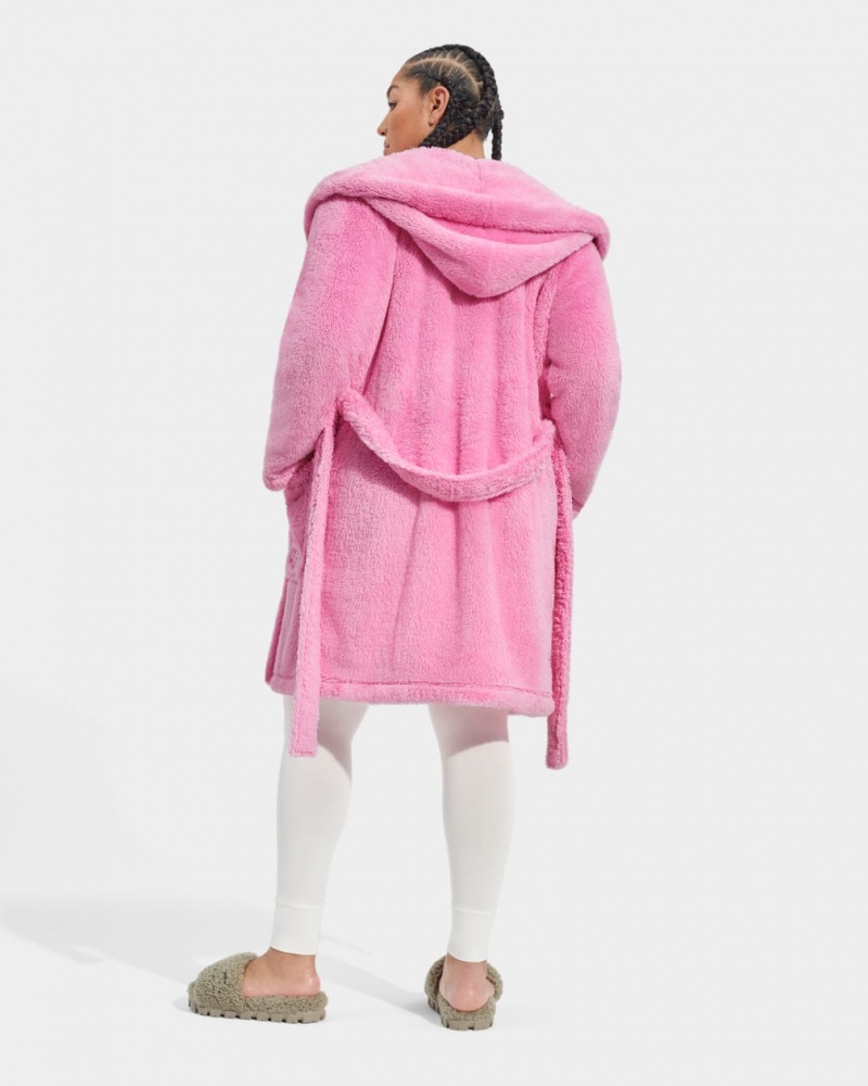 Ugg Aarti Plush Robe Women's Sleepwear Pink | BPAWHDN-62