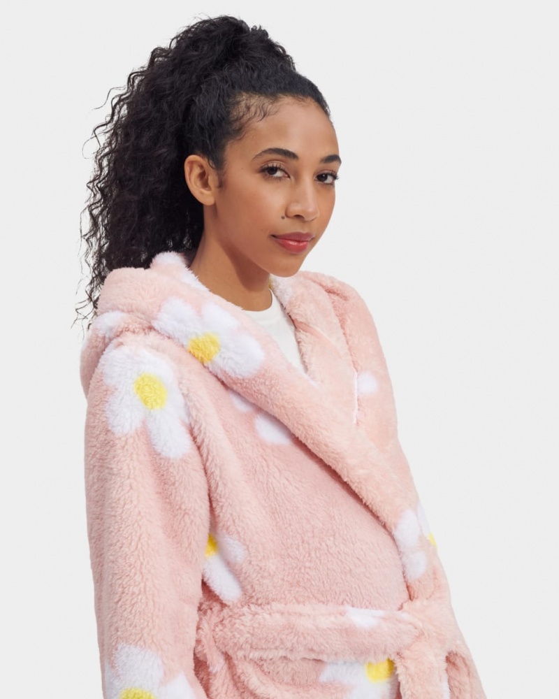 Ugg Aarti Plush Robe Women's Sleepwear Pink | NWDGRXZ-56