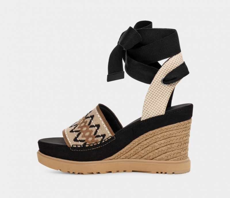 Ugg Abbot Wrap Women's Sandals Black | TYQEDBZ-73