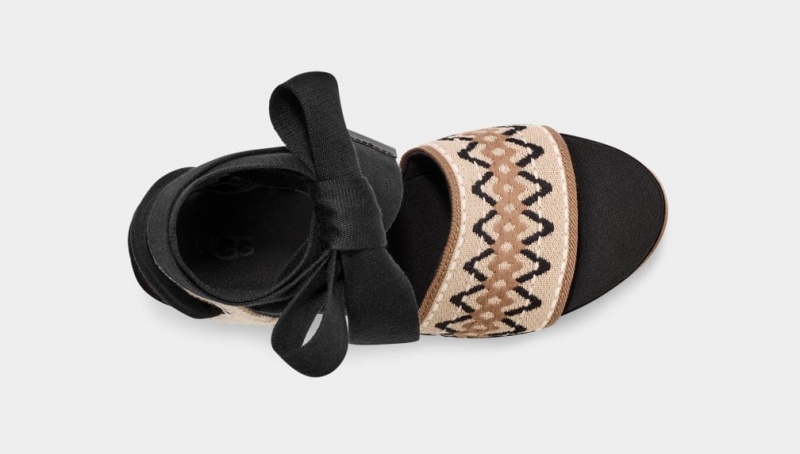 Ugg Abbot Wrap Women's Sandals Black | TYQEDBZ-73