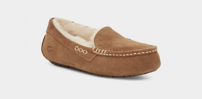 Ugg Ansley Women's Moccasins Brown | WTLDOGK-38