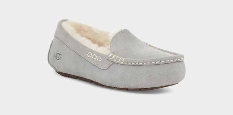 Ugg Ansley Women's Moccasins Light Grey | UXMDJYQ-63