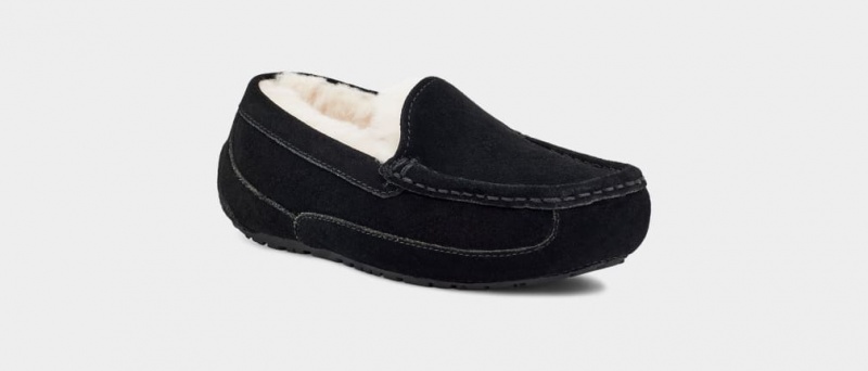 Ugg Ascot Kids' Slippers Black | LWHOBSY-21