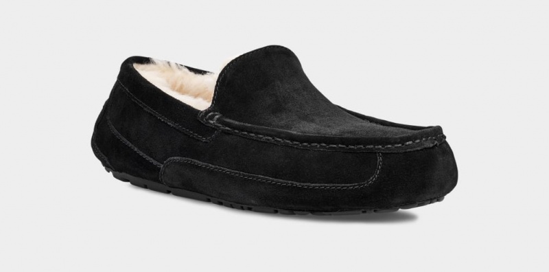 Ugg Ascot Men's Slippers Black | FPHTCEY-45