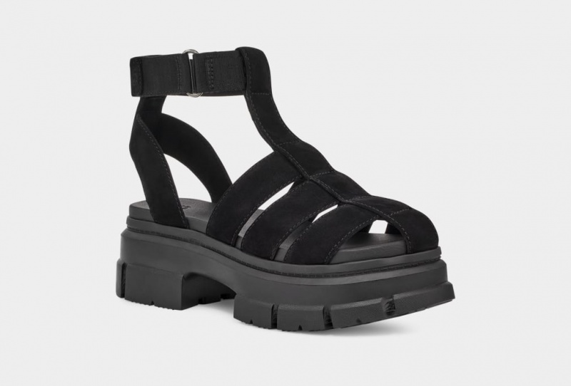 Ugg Ashton Strappy Women's Sandals Black | ZVHRDKP-96