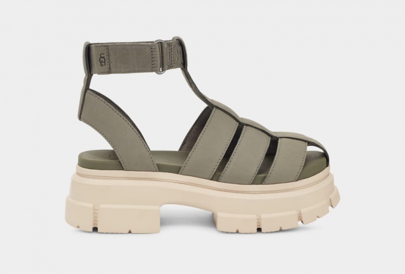 Ugg Ashton Strappy Women\'s Sandals Green | HYKWFXO-54