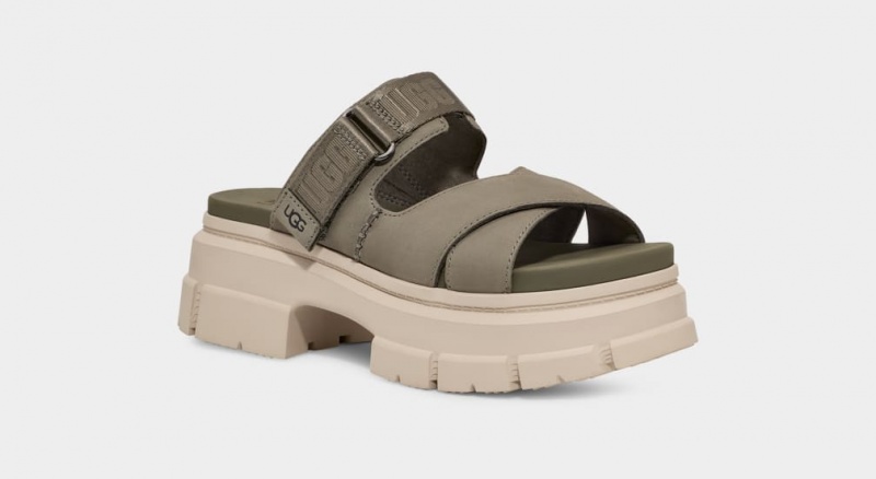 Ugg Ashton Women's Slides Green | JKNEXPO-73