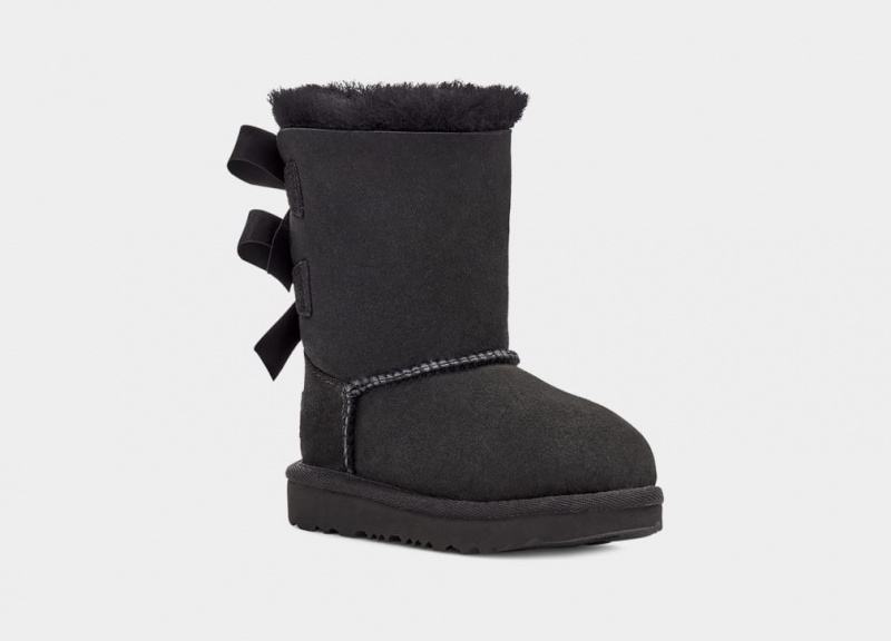 Ugg Bailey Bow II Kids' Boots Black | UGLXECD-87