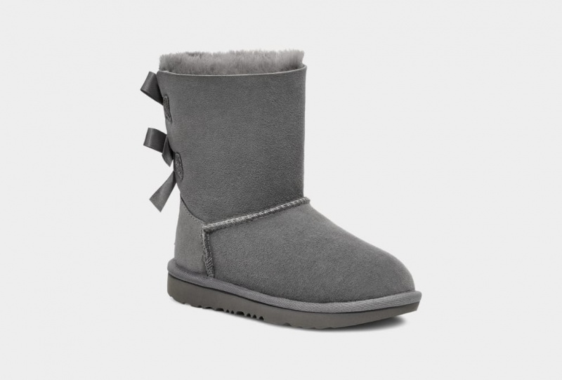 Ugg Bailey Bow II Kids' Boots Grey | KMOHAVL-45