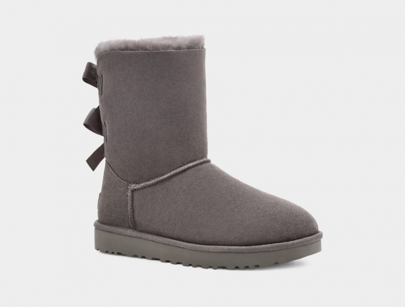 Ugg Bailey Bow II Women's Boots Grey | JQASWMI-47