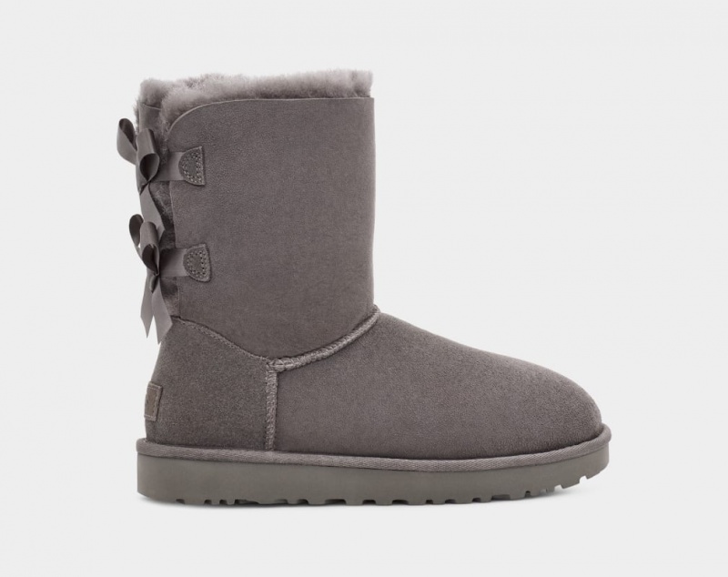 Ugg Bailey Bow II Women\'s Boots Grey | JQASWMI-47