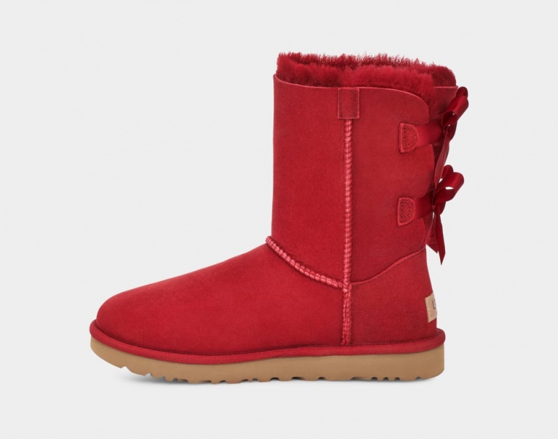 Ugg Bailey Bow II Women's Boots Red / Burgundy | YSWIHLO-86