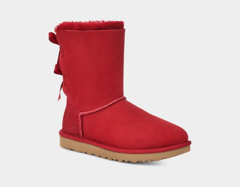 Ugg Bailey Bow II Women's Boots Red / Burgundy | YSWIHLO-86